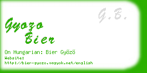 gyozo bier business card
